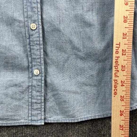 J.Crew Small Womens Top Button Down Chambray Long Sleeve Blouse - Picture 7 of 12